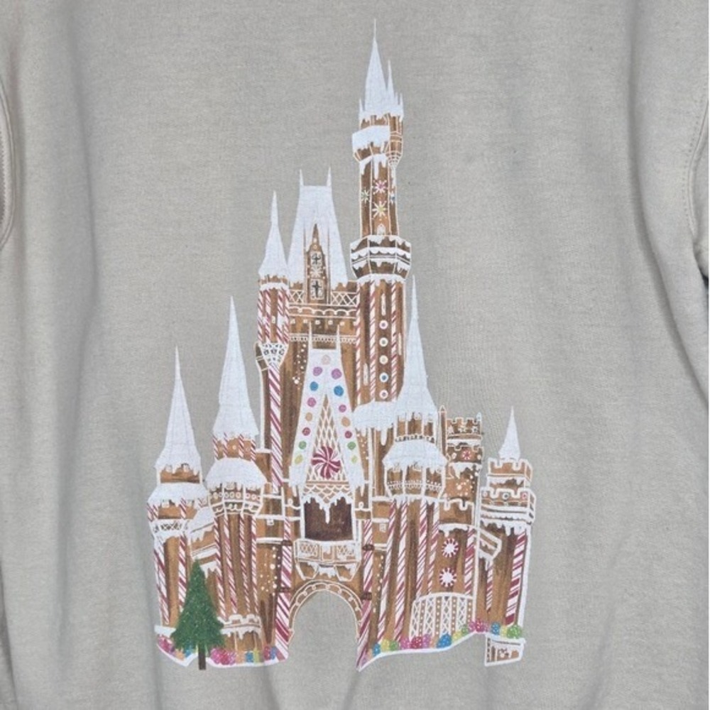 Gingerbread Cinderella Iced Holiday Castle Sweatshirt Disney-Inspired Pullover